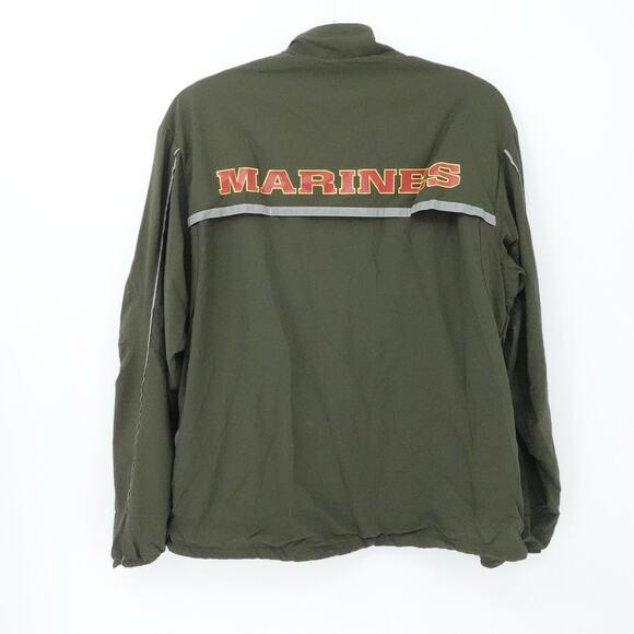 US Marines Jacket Mens Large Long New Balance Windbreaker Made USA Full Zip - Picture 2 of 14